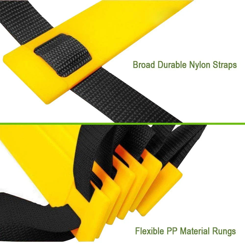 Agility Ladder Football Training Speed and Balance Training Footwork Nylon Strap Jumping Ladder Football Training Energy Ladder