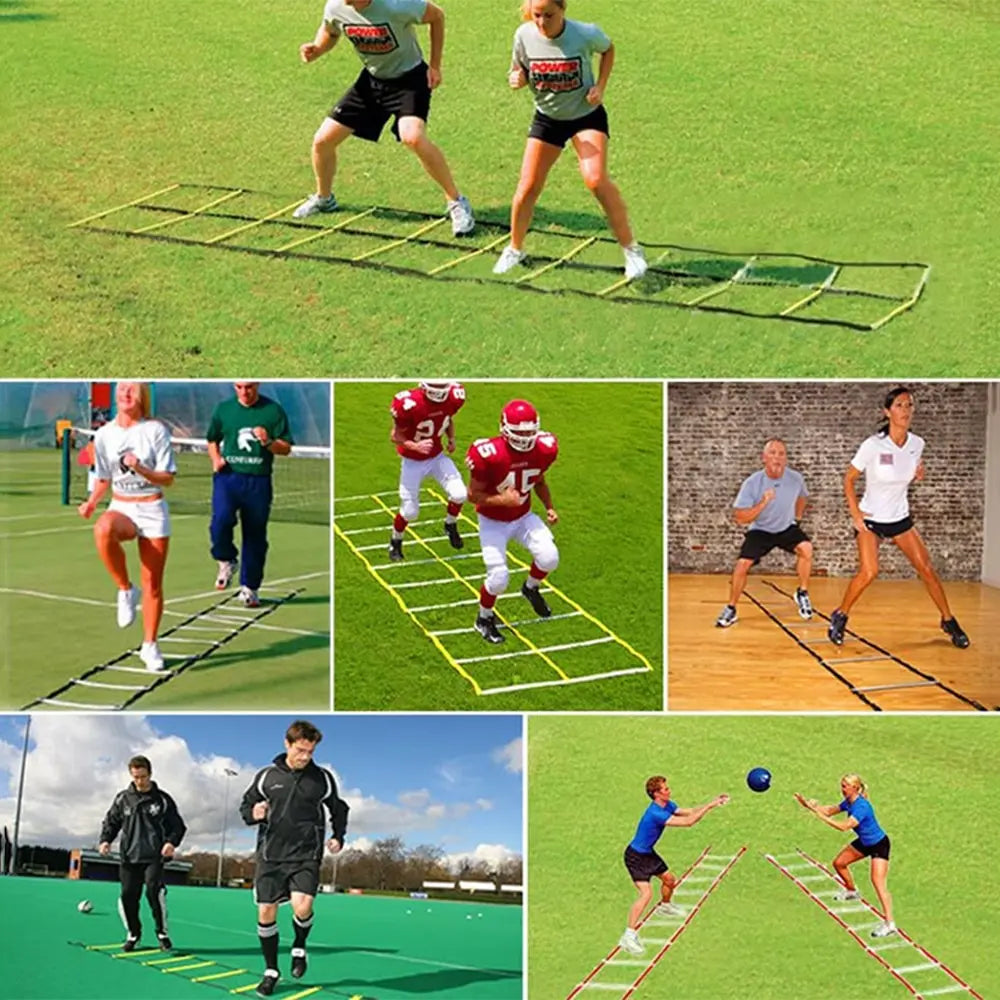 Agility Ladder Football Training Speed and Balance Training Footwork Nylon Strap Jumping Ladder Football Training Energy Ladder