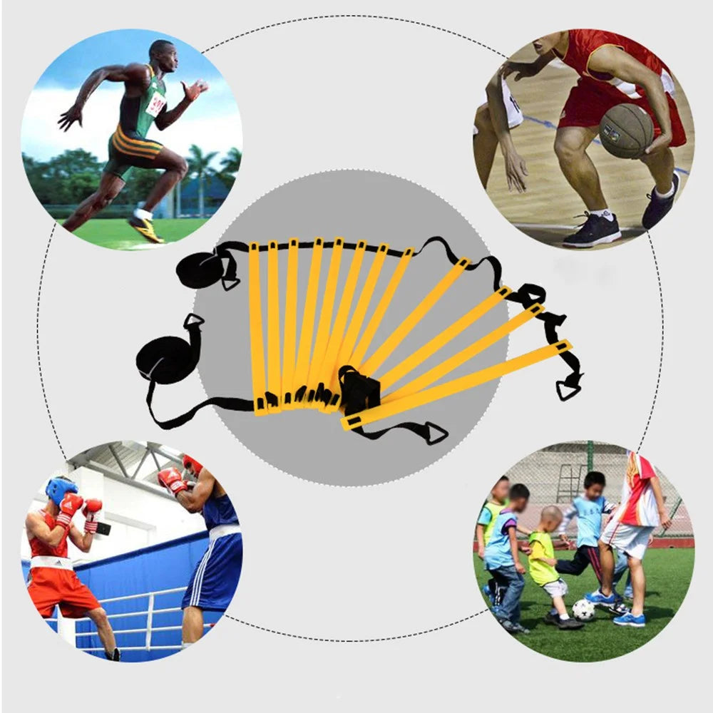Agility Ladder Football Training Speed and Balance Training Footwork Nylon Strap Jumping Ladder Football Training Energy Ladder