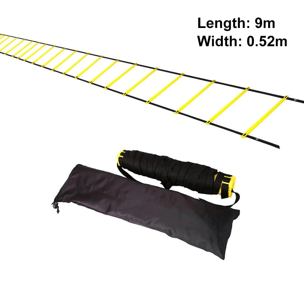 Agility Ladder Football Training Speed and Balance Training Footwork Nylon Strap Jumping Ladder Football Training Energy Ladder
