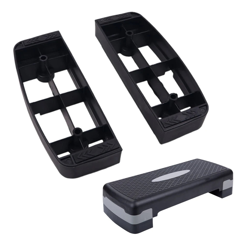 1Pair Fitness Step Pedal Base Adjustable Nonslip Aerobic Fitness Stepper Base Weight Bearing Training Accessory