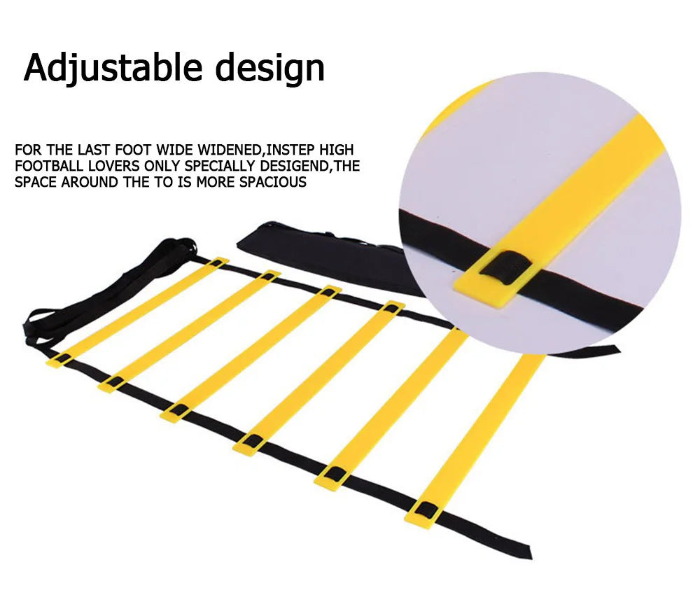 Agility Ladder Football Training Speed and Balance Training Footwork Nylon Strap Jumping Ladder Football Training Energy Ladder