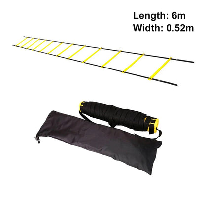 Agility Ladder Football Training Speed and Balance Training Footwork Nylon Strap Jumping Ladder Football Training Energy Ladder