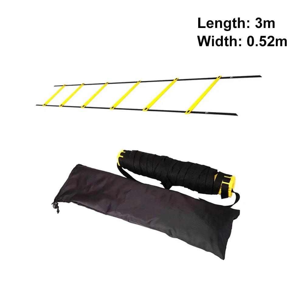 Agility Ladder Football Training Speed and Balance Training Footwork Nylon Strap Jumping Ladder Football Training Energy Ladder