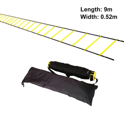 Agility Ladder Football Training Speed and Balance Training Footwork Nylon Strap Jumping Ladder Football Training Energy Ladder