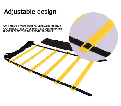 Agility Ladder Football Training Speed and Balance Training Footwork Nylon Strap Jumping Ladder Football Training Energy Ladder