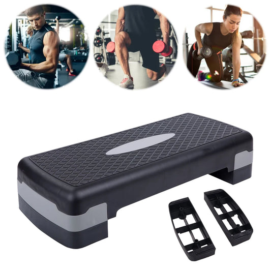 1Pair Fitness Step Pedal Base Adjustable Nonslip Aerobic Fitness Stepper Base Weight Bearing Training Accessory