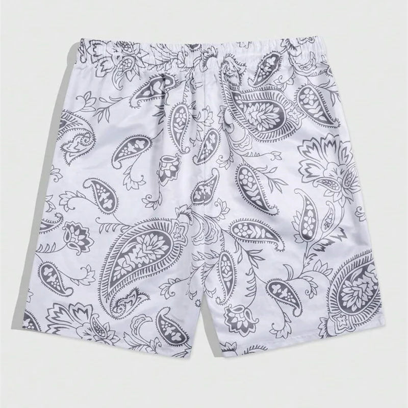 Skull Hand Print Beach Short Men Funny Clothes Quick Dry Drawstring Swim Trunks 2025 Fashion Summer Sports Football Pants