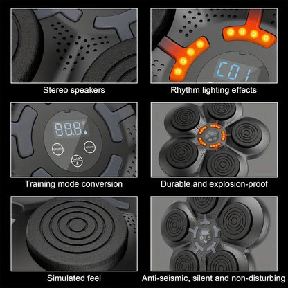 Music Boxing Smart Target Wall Mounted Kick Punching Smart Boxing Target Workout Electronic Music Boxing Machine